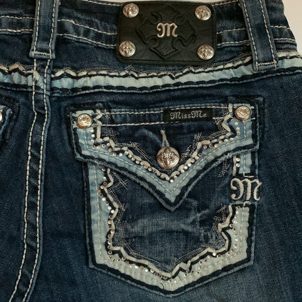 ❤️MISS ME Denim Jeans Skinny Size 27 Embellished Petite Length